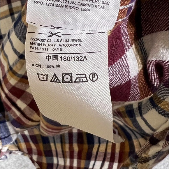 Old Navy Slim Fit Long Sleeve Plaid Flannel Button Down Shirt Mens Size XXL - Picture 5 of 15